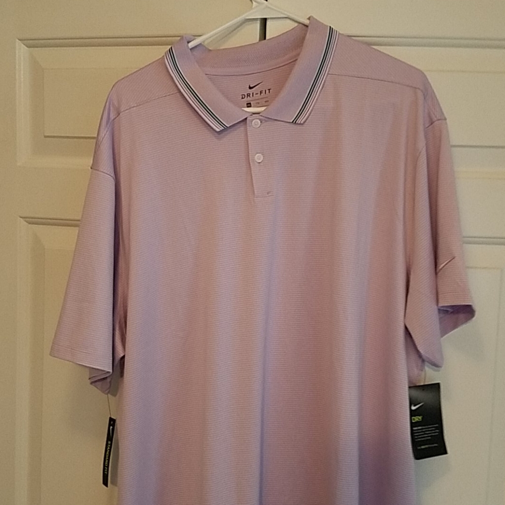 Nike Dri Fit Vapor polo XXL Lilac small stripe